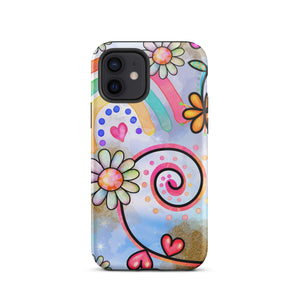 Floral Rainbow iPhone Case - KBB Exclusive Knitted Belle Boutique iPhone 12 