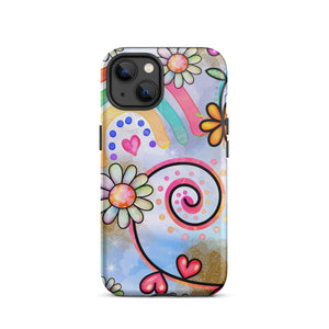Floral Rainbow iPhone Case - KBB Exclusive Knitted Belle Boutique iPhone 13 
