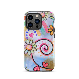 Floral Rainbow iPhone Case - KBB Exclusive Knitted Belle Boutique iPhone 13 Pro 