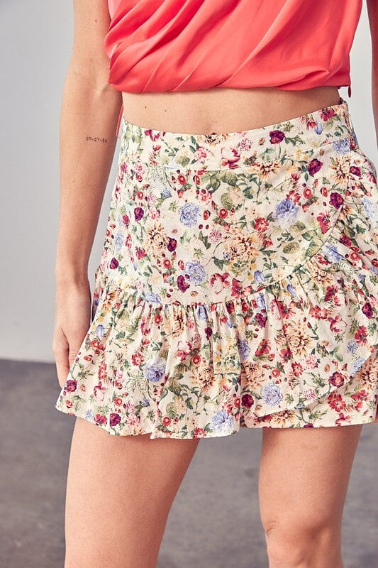 FLOWER MULTI SKORT Do + Be Collection SPRING GARDEN S 