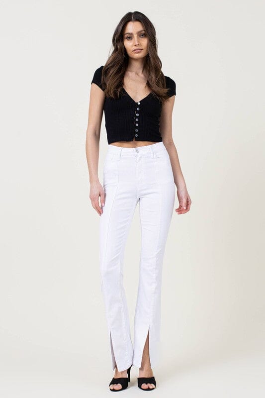 FRONT SLIT SLIM BOOTCUT Vibrant M.i.U White 11 