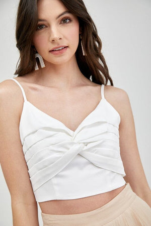 FRONT TWIST CAMI TOP Do + Be Collection WHITE S 