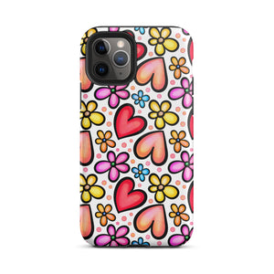 Graphic Hearts iPhone Case - KBB Exclusive Knitted Belle Boutique iPhone 11 Pro 