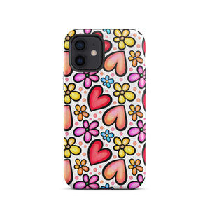 Graphic Hearts iPhone Case - KBB Exclusive Knitted Belle Boutique iPhone 12 