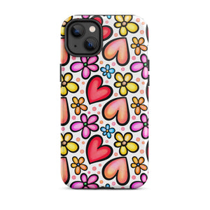 Graphic Hearts iPhone Case - KBB Exclusive Knitted Belle Boutique iPhone 14 Plus 