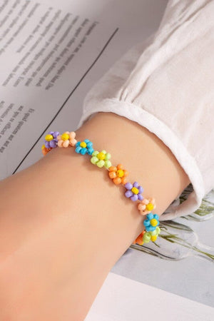 Hand crafted flower seed bead bracelet LA3accessories Multi one size 