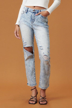 High Rise Distressed Skinny Vibrant M.i.U 