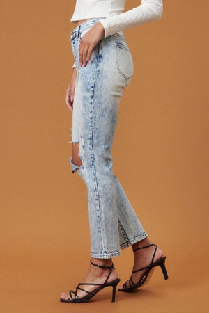 High Rise Distressed Skinny Vibrant M.i.U 