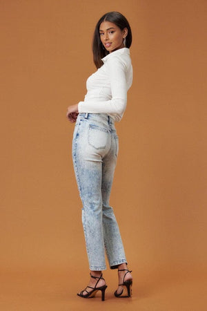 High Rise Distressed Skinny Vibrant M.i.U 
