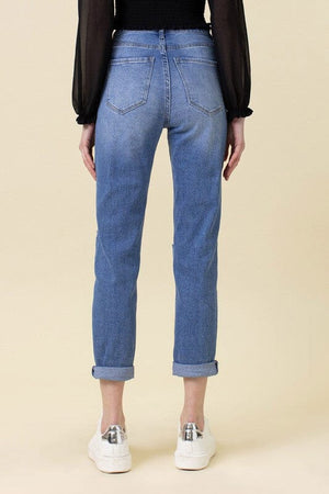 High Waisted Boyfriend Jeans Vibrant M.i.U 