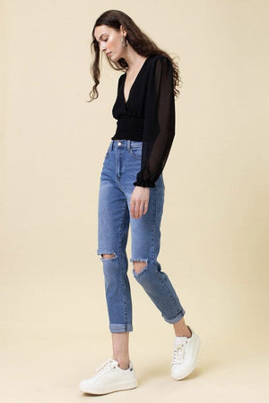 High Waisted Boyfriend Jeans Vibrant M.i.U 