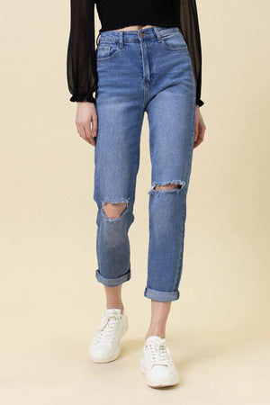 High Waisted Boyfriend Jeans Vibrant M.i.U 