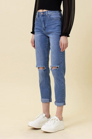 High Waisted Boyfriend Jeans Vibrant M.i.U 