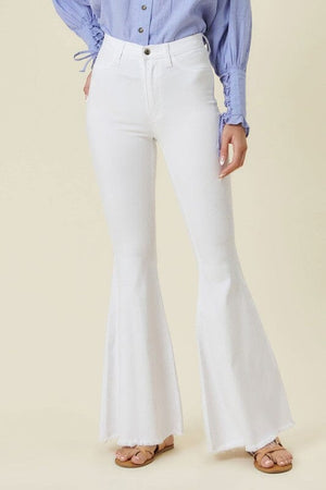 High Waisted Flare Jeans Vibrant M.i.U White 1 
