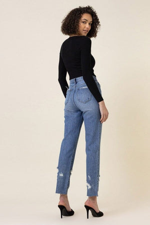 High Waisted Straight Leg Jean Vibrant M.i.U 