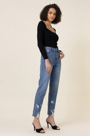 High Waisted Straight Leg Jean Vibrant M.i.U 