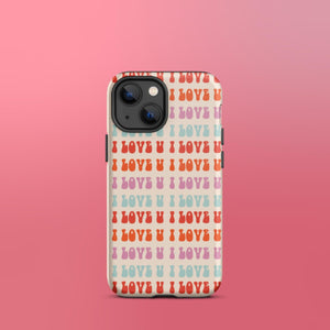 I Love U iPhone Case - KBB Exclusive Knitted Belle Boutique iPhone 13 mini 
