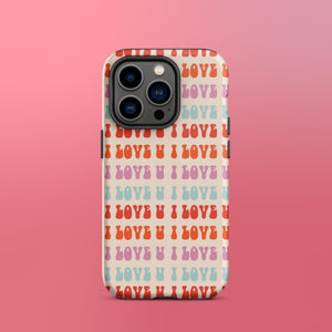 I Love U iPhone Case - KBB Exclusive Knitted Belle Boutique iPhone 14 Pro 