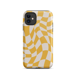 Illusion Yellow iPhone Case - KBB Exclusive Knitted Belle Boutique iPhone 11 