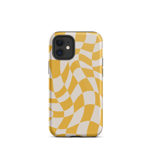 Illusion Yellow iPhone Case - KBB Exclusive Knitted Belle Boutique iPhone 12 mini 