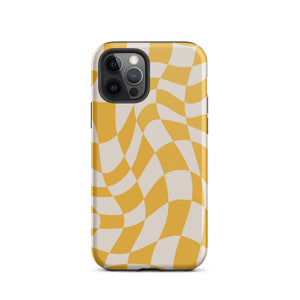 Illusion Yellow iPhone Case - KBB Exclusive Knitted Belle Boutique iPhone 12 Pro 
