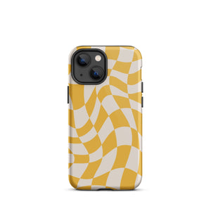 Illusion Yellow iPhone Case - KBB Exclusive Knitted Belle Boutique iPhone 13 mini 