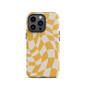 Illusion Yellow iPhone Case - KBB Exclusive Knitted Belle Boutique iPhone 13 Pro 
