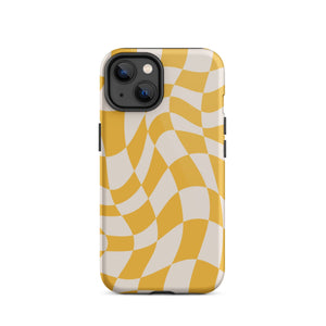 Illusion Yellow iPhone Case - KBB Exclusive Knitted Belle Boutique iPhone 14 