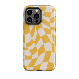 Illusion Yellow iPhone Case - KBB Exclusive Knitted Belle Boutique iPhone 14 Pro Max 