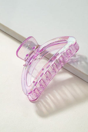 Iridescent crescent shape big claw hair clip LA3accessories lavender iridescent one size 