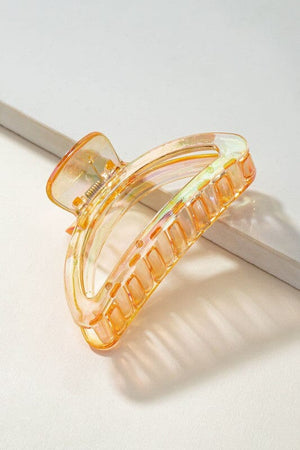 Iridescent crescent shape big claw hair clip LA3accessories peach iridescent one size 