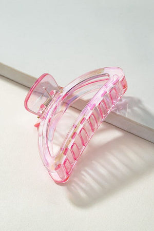 Iridescent crescent shape big claw hair clip LA3accessories pink iridescent one size 