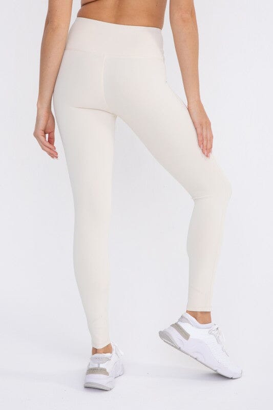 Jacquard Ribbed High-Waisted Leggings Mono B 