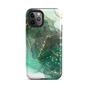 Jade Green Marble iPhone Case - KBB Exclusive Knitted Belle Boutique iPhone 11 Pro 