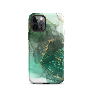 Jade Green Marble iPhone Case - KBB Exclusive Knitted Belle Boutique iPhone 12 Pro 