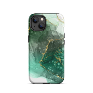 Jade Green Marble iPhone Case - KBB Exclusive Knitted Belle Boutique iPhone 13 