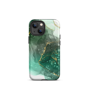 Jade Green Marble iPhone Case - KBB Exclusive Knitted Belle Boutique iPhone 13 mini 
