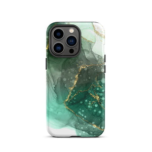 Jade Green Marble iPhone Case - KBB Exclusive Knitted Belle Boutique iPhone 13 Pro 