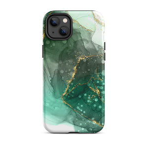 Jade Green Marble iPhone Case - KBB Exclusive Knitted Belle Boutique iPhone 14 Plus 