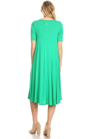 Jersey knit short sleeve oversized a-line dress Moa Collection 