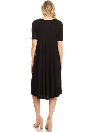 Jersey knit short sleeve oversized a-line dress Moa Collection 