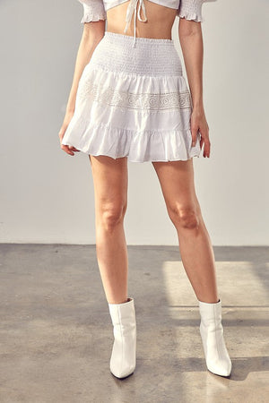 LACE TRIM DETAIL SKIRT Do + Be Collection 