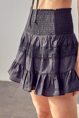 LACE TRIM DETAIL SKIRT Do + Be Collection 