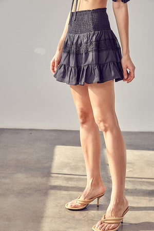 LACE TRIM DETAIL SKIRT Do + Be Collection 