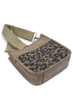 Leopard Colorblock Hobo Crossbody Bag Fashion World 