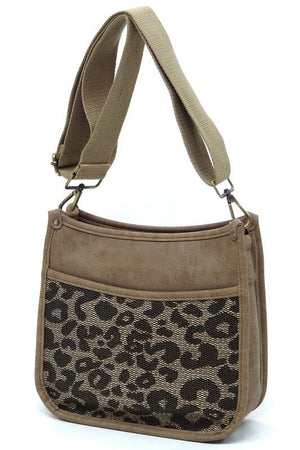 Leopard Colorblock Hobo Crossbody Bag Fashion World 