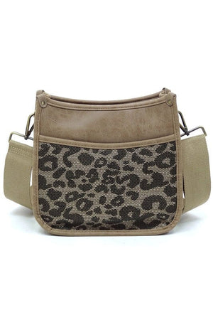 Leopard Colorblock Hobo Crossbody Bag Fashion World 