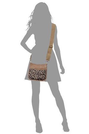 Leopard Colorblock Hobo Crossbody Bag Fashion World 