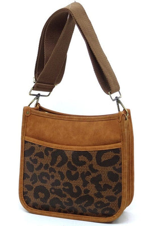 Leopard Colorblock Hobo Crossbody Bag Fashion World 