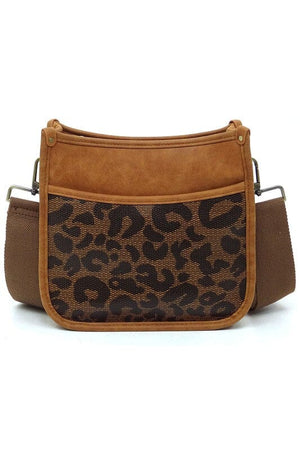 Leopard Colorblock Hobo Crossbody Bag Fashion World 